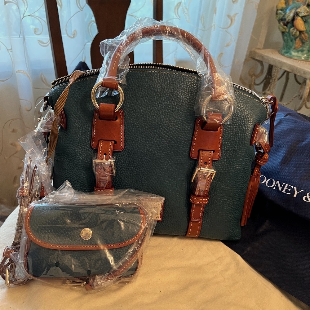 NEW! Dooney & Bourke Pebble Domed Satchel Set